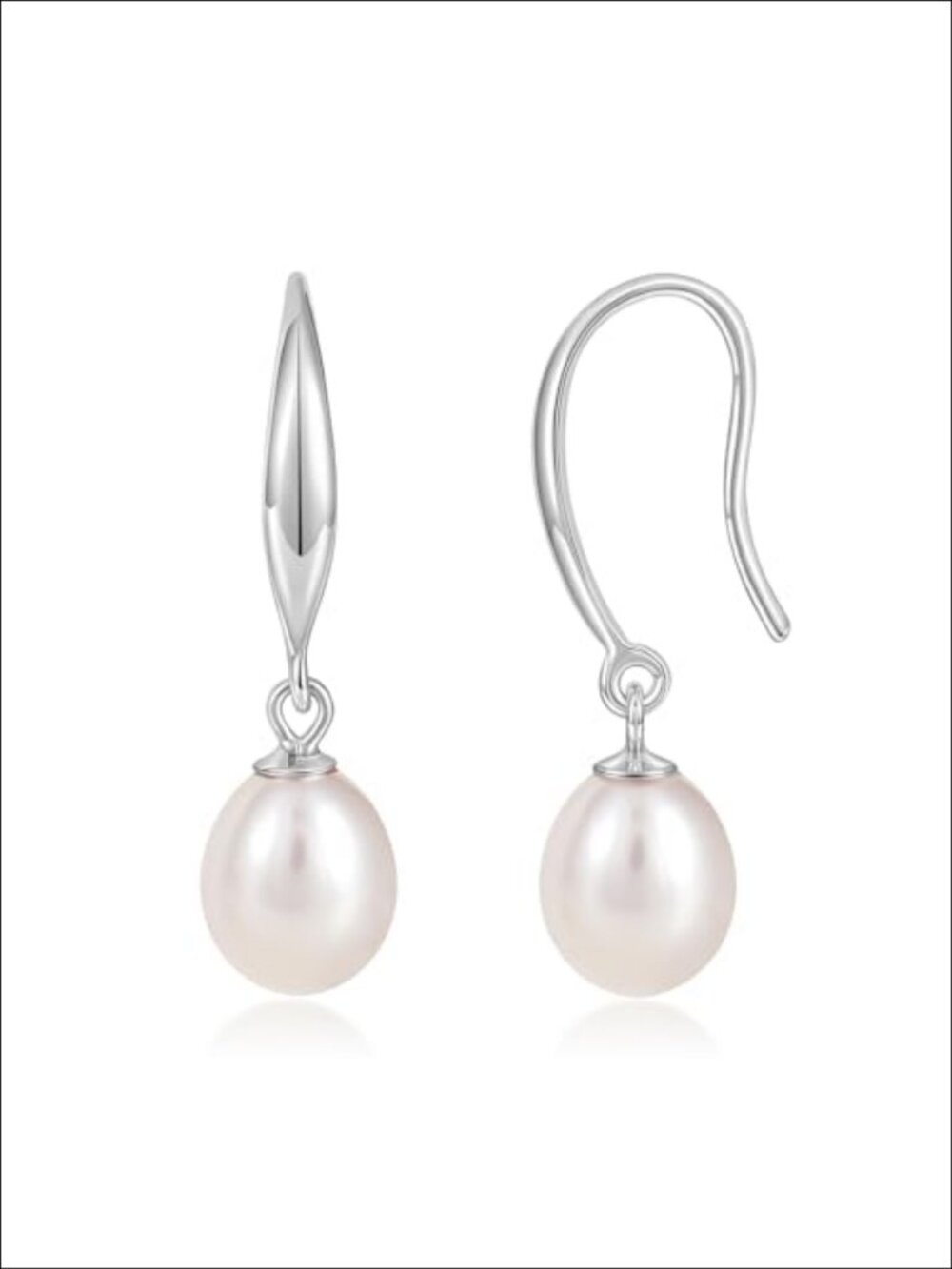 Freshwater Pearl Dangle Drop Earrings 925 Sterling Silver